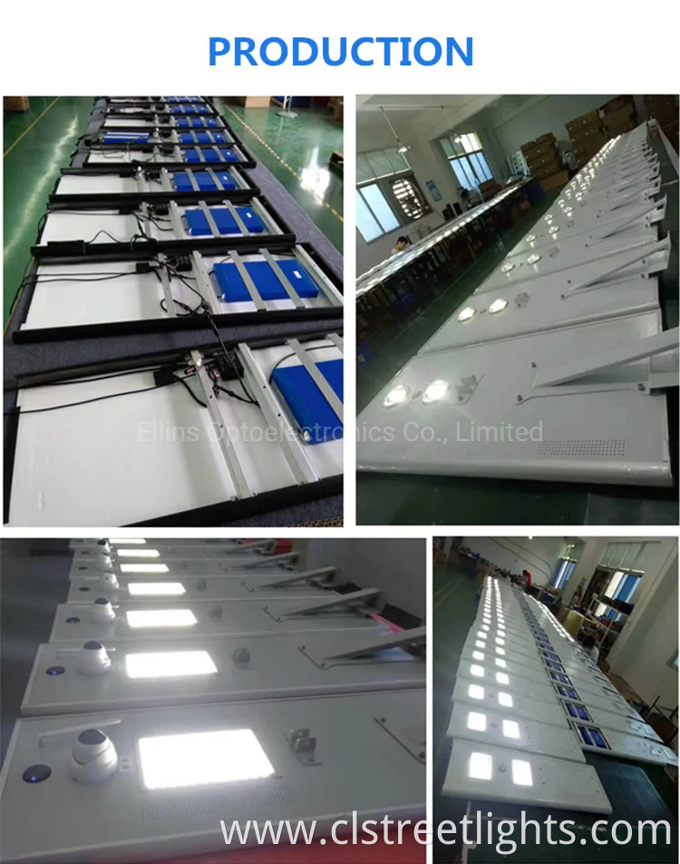 Factory Price Garden Lights All in Two Solar LED Street Light 30W 50W 100W 120W for Public Lighting